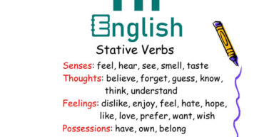 گرامر Stative verbs در زبان انگلیسی